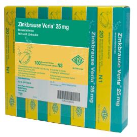 Zinkbrause Verla 25 mg Brausetabletten